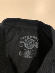 Sons of Anarchy Shirt Medium Black Grim Reaper Motorcycle Vintage Promo Samcro