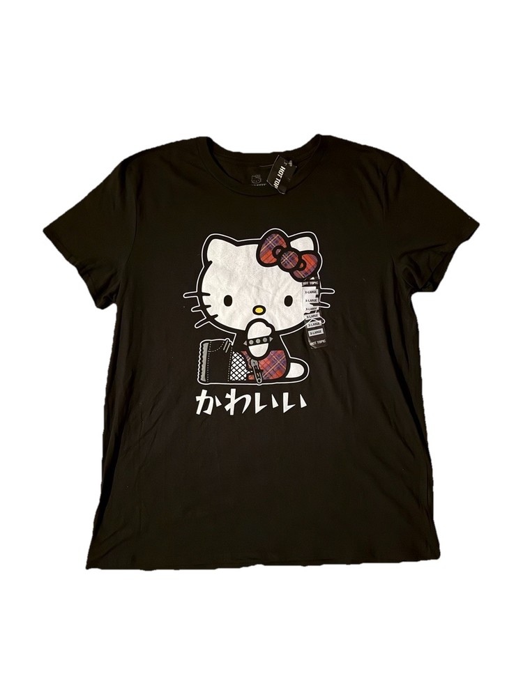 Hello Kitty Punk T-Shirt From Hot Topic NWT