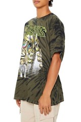 Misfits Mens Misfits Punk Rock Crimson Ghost Green Black Tie Dye Shirt New Large