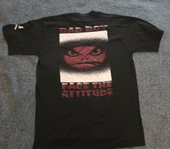 Vintage 90s Bad Boy Club T-Shirt 100% Cotton Black Size L Made USA