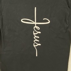 Shop4Ever Jesus Cross T-Shirt Large Christian Religious Faith Christ Bible Tee