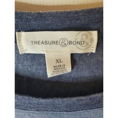 Treasure & Bond Heater Blue/Gray Long Sleeve Top, NWT, XL
