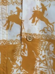Vintage What’s Happening Primitive Heat Tribal Hawaiian Button Shirt – Men’s L