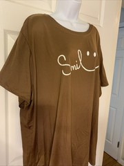 Unbranded Brown Short Sleeve Graphic T, Size 7XL