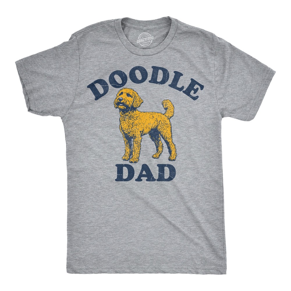 Mens Funny T Shirts Doodle Dad Sarcastic Puppy Parent Tee For Men