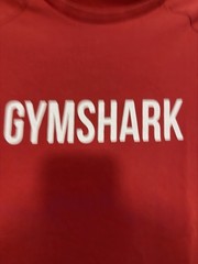 Gymshark Logo Athletic Workout Red T-shirt Adult Unisex Small Lifting