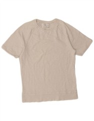 Zara Mens T-Shirt Top Medium White Flecked BQ05