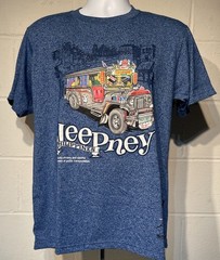 Vtg Dibuho Philippines Shirt Sz L Hand Painted Jeepney Souvenir Tee Y2K Style