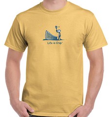 Life Is Crap Tennis Player Sport Funny Gift Mens Casual Crewneck T Shirts Tees