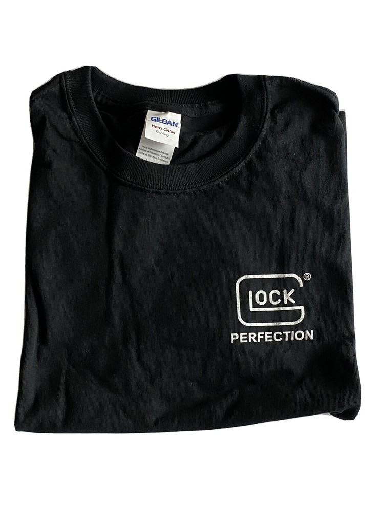 Glock Perfection mens Black shirt logo gun graphic t-shirt tee Size: XXXL
