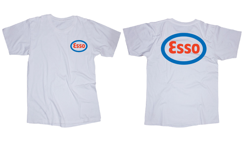 Esso oil gas petrol Logo White T-Shirt
