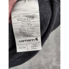 Carhartt Long Sleeve Shirt Mens Large Gray K231 Graphic Logo Workwear Pocketless