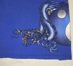 Rare Vintage 90s JNCO Jeans Blue Dragon Wraparound T-Shirt, Men’s S Youth XL