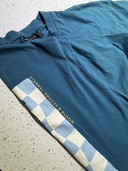 ASOS DESIGN Sunrise Records Studio Graphic Blue T-Shirt Crew Neck Size XL