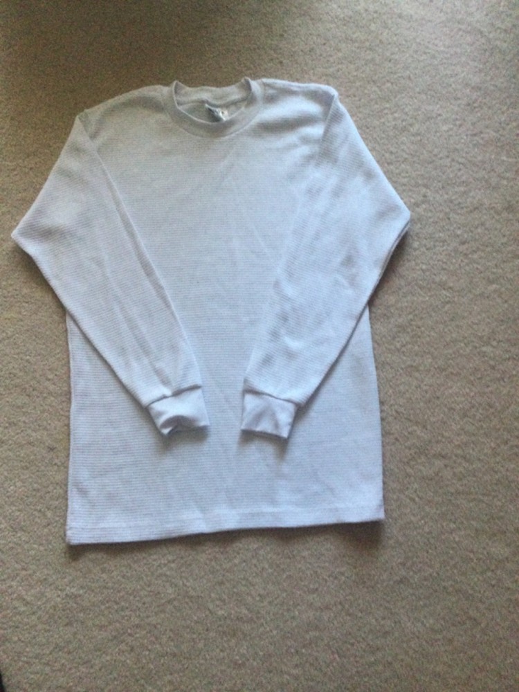 Mens Shaka heavyweight thermal shirt, white,size M