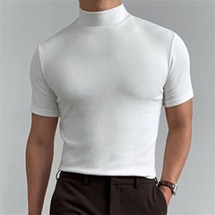 Men’s Turtleneck Slim Fit Basic Tops Lightweight Pullover Long Sleeve T Shirt