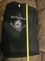 Mont St Michel Graphic/Embroidered Tshirt Sols Imperial 11500 Size 3XL Black