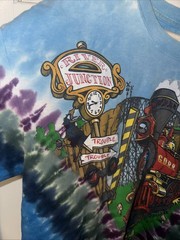 Grateful Dead Shirt Medium Tie Dye Casey Jones Train Liquid Blue 2011 Size Large