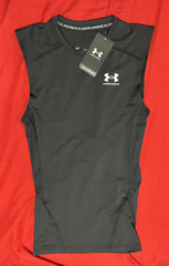 Under Armour Men’s HeatGear Compression Sleeveless Shirt Black Multi Size – NWT