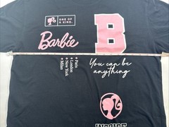 Size MEDIUM Unisex Barbie Tshirt Black Pink The Movie One Of A Kind Inspire