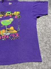 FIESTA San Antonio Texas FOTL Purple BOXY XL Single Stitch Party Shirt Margarita