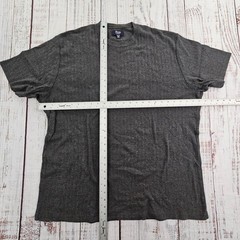 G.H Bass & Co Charcoal Ribbed Knit Short Sleeve Cotton Tee Men’s XXL