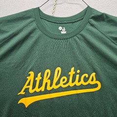 Badger Sport Men’s Size Large Green Athletics Baseball Short Sleeve T-Shirt