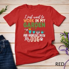 Gardening T-Shirt Dog Lover Gardener Garden Pet Gift Plants Unisex T-shirt