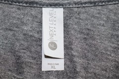 Men’s T-Shirt – Next Level – Gray Men’s Size X-Large