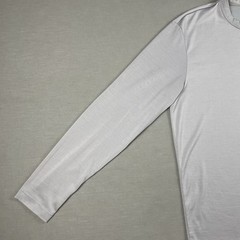 Merino Tech Base Layer Shirt Men’s M Gray Wool Blend Stretch Long Sleeve Hiking