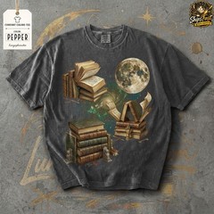 Books Moon Vintage Comfort Tee