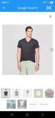 2 Pack Men’s XXL short-sleeve perfect v-neck cotton tshirt Dark Grey nwt