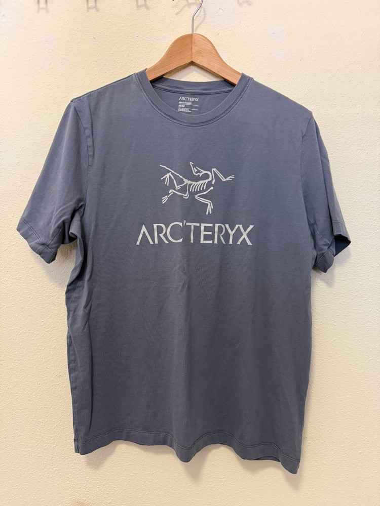 Arc’teryx Archaeopteryx Logo T-Shirt Blue Gray Cotton Blend Men Size M