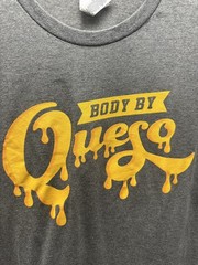 Body By Queso Torchys Gray Short Sleeve T-Shirt Grey Bella+Canvas Sz Medium New