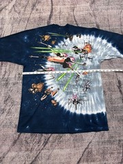 NWT VTG 1997 Liquid Blue Star Wars Millennium Falcon Space Battle T-Shirt Size L