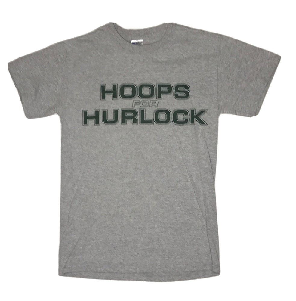 Hoops For Hurlock Shirt Adult Small Gray Graphic Tee Lightweight Gildan Mens