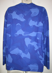 RLX RALPH LAUREN Performance Tee T-Shirt Long Sleeve Camo Blue Sz L $138
