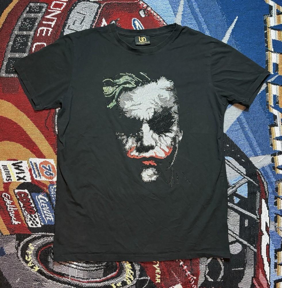 Bourgeois Avenue Paris Shirt Joker Heath Ledger Rhinestone Men’s XL
