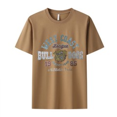 New Fashion Diamond Rhinestones Bulldog Luxury Men T-Shirt High Quality