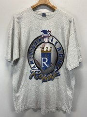 Vtg Kansas City Royals Tshirt XXL 2XL Grey 1996 Single Stitch Made USA Salem