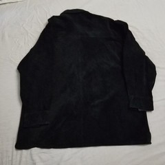 Kenneth Cole Suede Leather Button Up Shirt Jacket Mens Large Black Shacket VTG