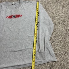Vintage 90s New Balance Center Logo Gray XX-Large Long-Sleeve T-Shirt Skater