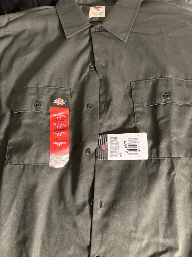 Dickies New w tags XL work shirt Long Sleeve dark gray Mint perfect gift idea