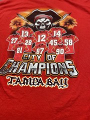 Tampa Bay Buccaneers Shirt Men’s Medium Red City Of Champions Tom Brady Gronk