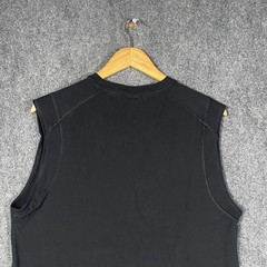 GymShark T Shirt Mens Medium M Black Sleeveless Gym Workout Running Shark Logo