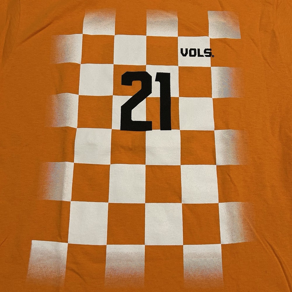 Tennessee Volunteers Mens Orange T-Shirt Size Medium M #21 UT Vols
