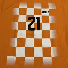 Tennessee Volunteers Mens Orange T-Shirt Size Medium M #21 UT Vols