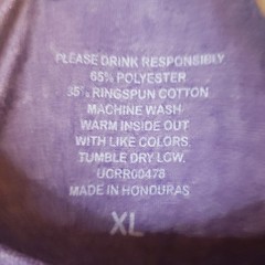 Official Crown Royal Purple T-Shirt! Adult XL Tee Gold Logo Front New!
