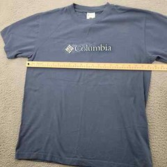 Columbia Shirt Mens Medium Blue Short Sleeve Graphic Fishing Outdoor