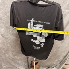 Shein Black Graphic T Shirt Dream Man Struggles Upwards Mens Large